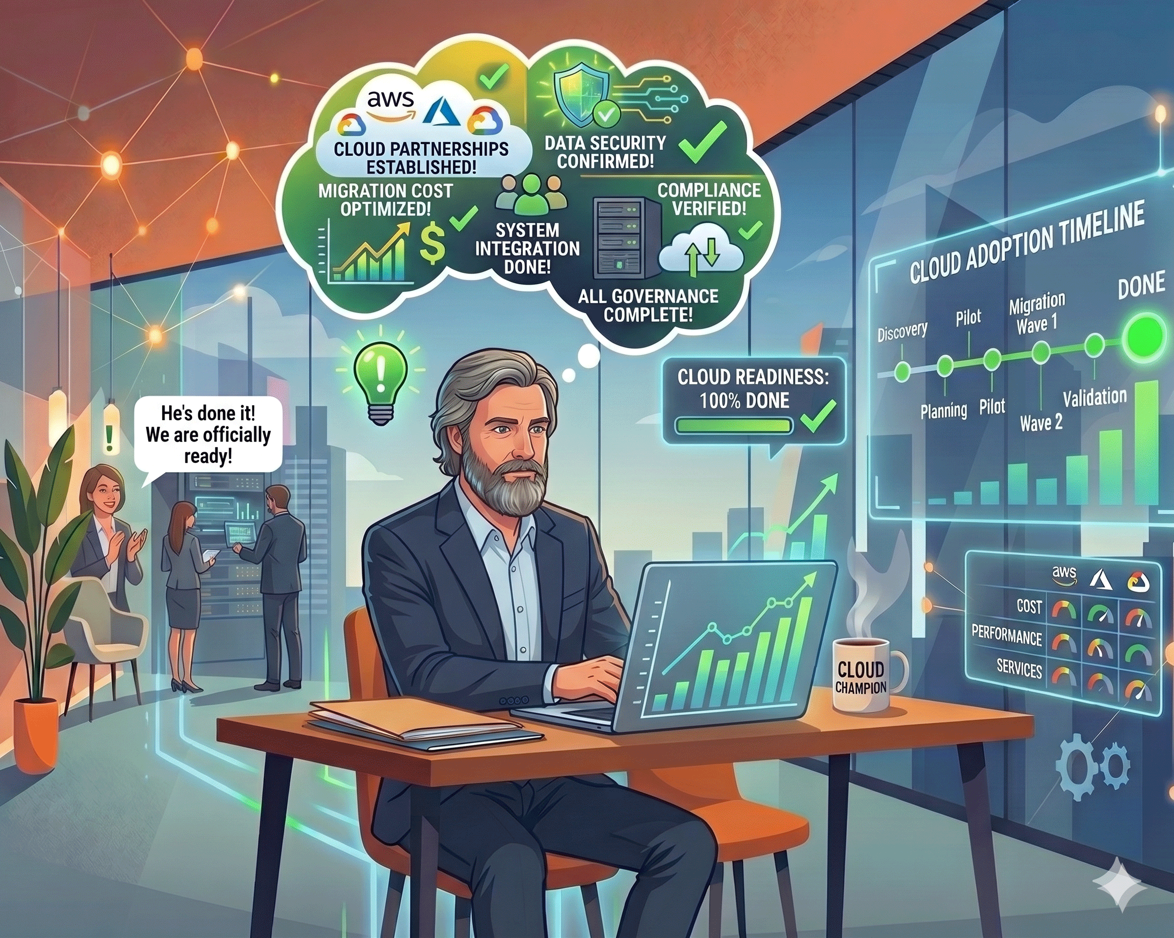 Pete helping the organization migrate to the cloud